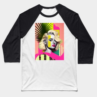 Modern pop art style woman portrait Baseball T-Shirt